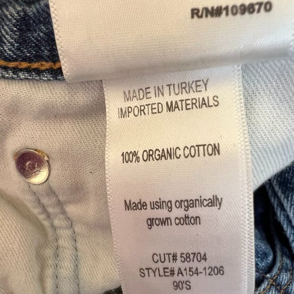 AGOLDE 90's Pinch Waist High Rise Straight Jeans - Size 27 in Navigate - Picture 7 of 8